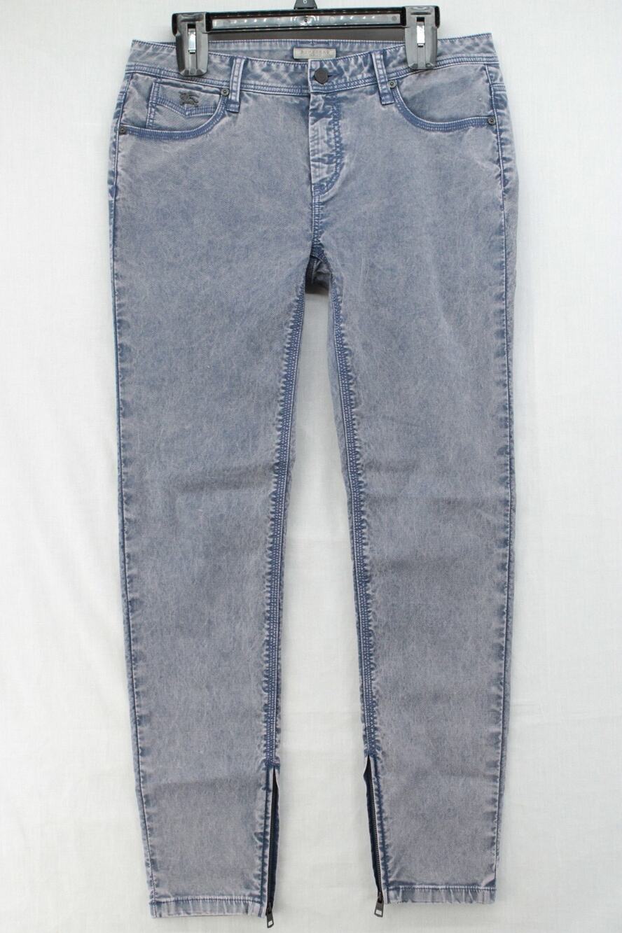 Burberry Brit Bayswater Pants Womens 32X29 Blue Skinny Zip Ankle 5-Pocket Casual